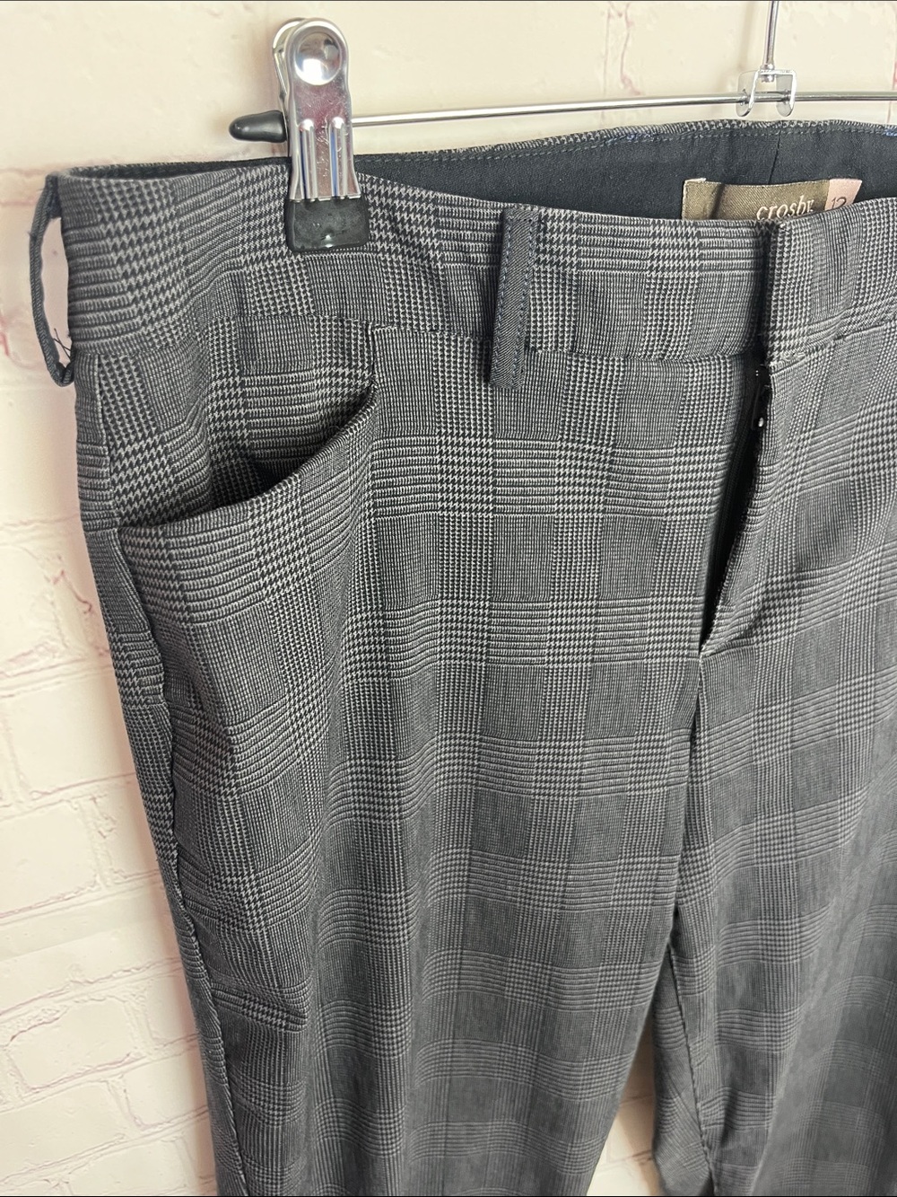 Crosby Madison Pants in Herringbone Plaid Size 12 - Picture 4 of 14